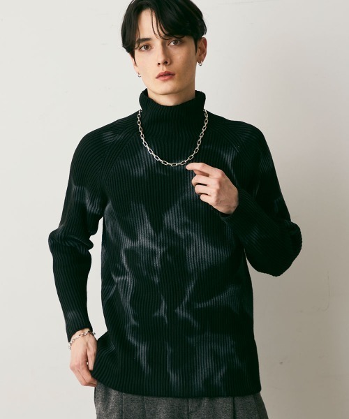 Shoowtime(ショウタイム)の「Marble Pattern Knit Top / マーブルパターンニットトップス(ニット/セーター・メンズ・ホワイト系/ブラック系・X-LARGE/LARGE/MEDIUM)」の4枚目の写真