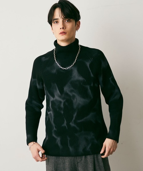 Shoowtime(ショウタイム)の「Marble Pattern Knit Top / マーブルパターンニットトップス(ニット/セーター・メンズ・ホワイト系/ブラック系・X-LARGE/LARGE/MEDIUM)」の5枚目の写真