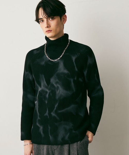 Shoowtime(ショウタイム)の「Marble Pattern Knit Top / マーブルパターンニットトップス(ニット/セーター・メンズ・ホワイト系/ブラック系・X-LARGE/LARGE/MEDIUM)」の7枚目の写真