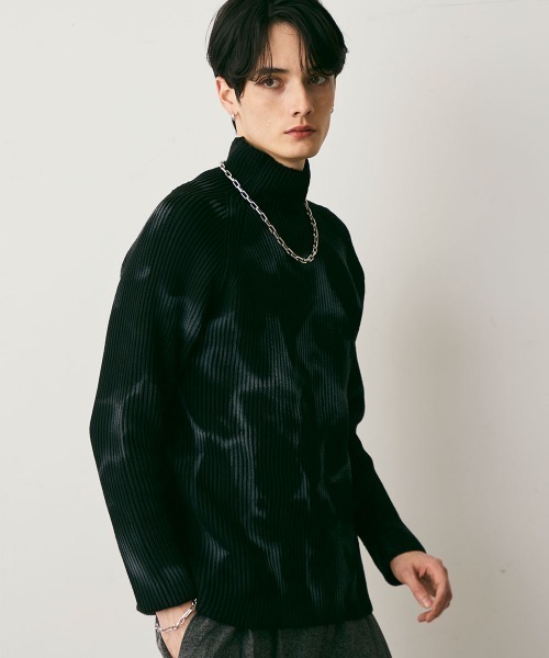 Shoowtime(ショウタイム)の「Marble Pattern Knit Top / マーブルパターンニットトップス(ニット/セーター・メンズ・ホワイト系/ブラック系・X-LARGE/LARGE/MEDIUM)」の8枚目の写真