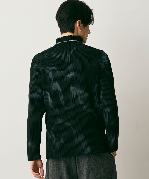Shoowtime(ショウタイム)の「Marble Pattern Knit Top / マーブルパターンニットトップス(ニット/セーター・メンズ・ホワイト系/ブラック系・X-LARGE/LARGE/MEDIUM)」の10枚目の写真