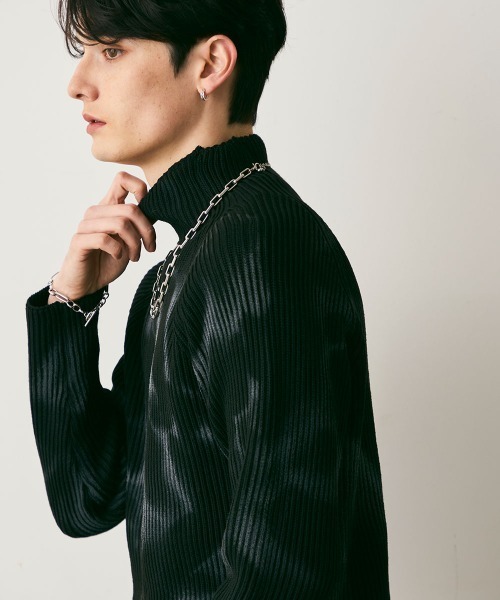 Shoowtime(ショウタイム)の「Marble Pattern Knit Top / マーブルパターンニットトップス(ニット/セーター・メンズ・ホワイト系/ブラック系・X-LARGE/LARGE/MEDIUM)」の11枚目の写真