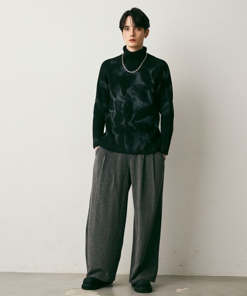 Shoowtime(ショウタイム)の「Marble Pattern Knit Top / マーブルパターンニットトップス(ニット/セーター・メンズ・ホワイト系/ブラック系・X-LARGE/LARGE/MEDIUM)」の14枚目の写真