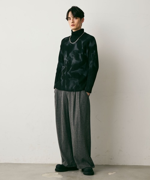 Shoowtime(ショウタイム)の「Marble Pattern Knit Top / マーブルパターンニットトップス(ニット/セーター・メンズ・ホワイト系/ブラック系・X-LARGE/LARGE/MEDIUM)」の15枚目の写真