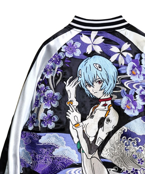 PANDIESTA(パンディエスタ)の「EVANGELION×錦 / ヱヴァンゲリヲン×ニシキ 和華流水綾波リバーシブルスカジャン(M2)(スカジャン・メンズ・ブラック・XXL/XL/M/L)」の5枚目の写真