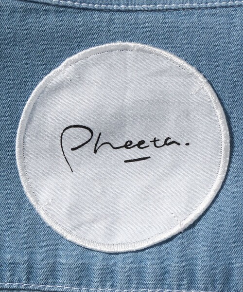 Pheeta（フィータ）の「＜Pheeta＞Trinity クロップド デニムシャツ / 015C-61D（シャツ/ブラウス・レディース・ライトブルー・FREE）」の14枚目の写真