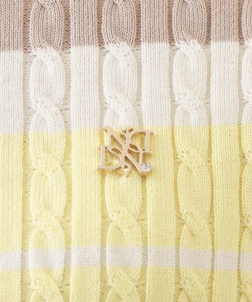 index（インデックス）の「ランダムボーダーケーブルニット【洗濯機OK/坑ピル】（ニット/セーター・レディース・ホワイト系5/ライトイエロー系3/ネイビー系2・38/40/36/42）」の16枚目の写真