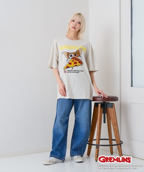 UNIIT(ユニット)の「【Gremlins/グレムリン】【コットン100%のしっかりした生地】オリジナルデザインTシャツ 半袖 刺繍 ギズモ キャラクター ドロップショルダー アメカジ スケーター ストリート ユニセックス(Tシャツ/カットソー・メンズ・ブルー系その他2/ブラック系その他/ホワイト系その他2/ベージュ系その他・X-LARGE/LARGE/MEDIUM/SMALL)」の21枚目の写真