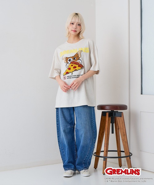UNIIT(ユニット)の「【Gremlins/グレムリン】【コットン100%のしっかりした生地】オリジナルデザインTシャツ 半袖 刺繍 ギズモ キャラクター ドロップショルダー アメカジ スケーター ストリート ユニセックス(Tシャツ/カットソー・メンズ・ブルー系その他2/ブラック系その他/ホワイト系その他2/ベージュ系その他・X-LARGE/LARGE/MEDIUM/SMALL)」の22枚目の写真