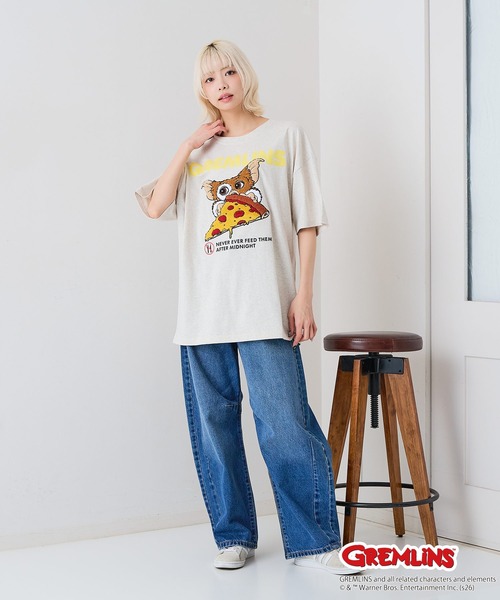 UNIIT(ユニット)の「【Gremlins/グレムリン】【コットン100%のしっかりした生地】オリジナルデザインTシャツ 半袖 刺繍 ギズモ キャラクター ドロップショルダー アメカジ スケーター ストリート ユニセックス(Tシャツ/カットソー・メンズ・ブルー系その他2/ブラック系その他/ホワイト系その他2/ベージュ系その他・X-LARGE/LARGE/MEDIUM/SMALL)」の15枚目の写真