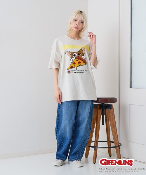 UNIIT(ユニット)の「【Gremlins/グレムリン】【コットン100%のしっかりした生地】オリジナルデザインTシャツ 半袖 刺繍 ギズモ キャラクター ドロップショルダー アメカジ スケーター ストリート ユニセックス(Tシャツ/カットソー・メンズ・ブルー系その他2/ブラック系その他/ホワイト系その他2/ベージュ系その他・X-LARGE/LARGE/MEDIUM/SMALL)」の17枚目の写真