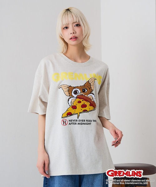 UNIIT(ユニット)の「【Gremlins/グレムリン】【コットン100%のしっかりした生地】オリジナルデザインTシャツ 半袖 刺繍 ギズモ キャラクター ドロップショルダー アメカジ スケーター ストリート ユニセックス(Tシャツ/カットソー・メンズ・ブルー系その他2/ブラック系その他/ホワイト系その他2/ベージュ系その他・X-LARGE/LARGE/MEDIUM/SMALL)」の13枚目の写真