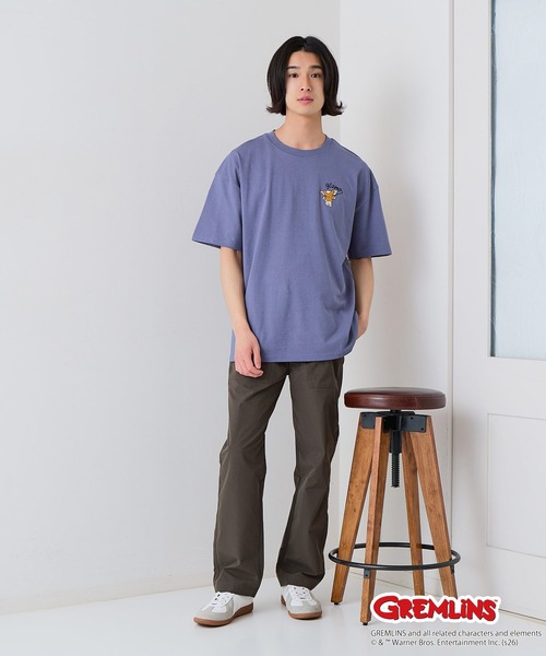 UNIIT(ユニット)の「【Gremlins/グレムリン】【コットン100%のしっかりした生地】オリジナルデザインTシャツ 半袖 刺繍 ギズモ キャラクター ドロップショルダー アメカジ スケーター ストリート ユニセックス(Tシャツ/カットソー・メンズ・ブルー系その他2/ブラック系その他/ホワイト系その他2/ベージュ系その他・X-LARGE/LARGE/MEDIUM/SMALL)」の6枚目の写真