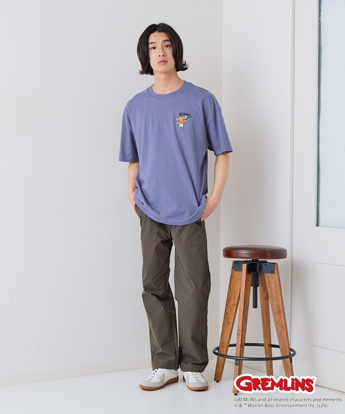 UNIIT(ユニット)の「【Gremlins/グレムリン】【コットン100%のしっかりした生地】オリジナルデザインTシャツ 半袖 刺繍 ギズモ キャラクター ドロップショルダー アメカジ スケーター ストリート ユニセックス(Tシャツ/カットソー・メンズ・ブルー系その他2/ブラック系その他/ホワイト系その他2/ベージュ系その他・X-LARGE/LARGE/MEDIUM/SMALL)」の7枚目の写真