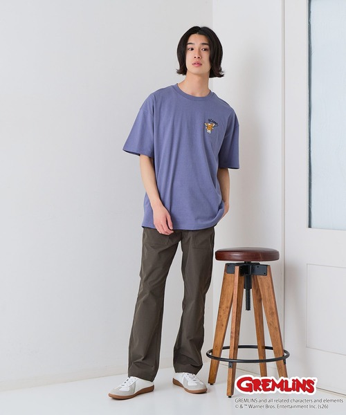 UNIIT(ユニット)の「【Gremlins/グレムリン】【コットン100%のしっかりした生地】オリジナルデザインTシャツ 半袖 刺繍 ギズモ キャラクター ドロップショルダー アメカジ スケーター ストリート ユニセックス(Tシャツ/カットソー・メンズ・ブルー系その他2/ブラック系その他/ホワイト系その他2/ベージュ系その他・X-LARGE/LARGE/MEDIUM/SMALL)」の9枚目の写真