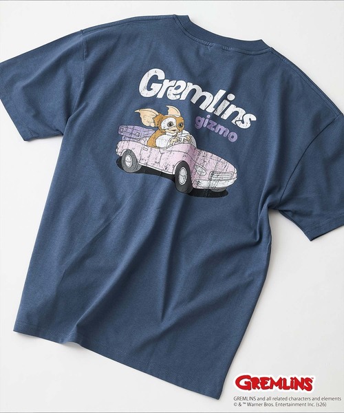 UNIIT(ユニット)の「【Gremlins/グレムリン】【コットン100%のしっかりした生地】オリジナルデザインTシャツ 半袖 刺繍 ギズモ キャラクター ドロップショルダー アメカジ スケーター ストリート ユニセックス(Tシャツ/カットソー・メンズ・ブルー系その他2/ブラック系その他/ホワイト系その他2/ベージュ系その他・X-LARGE/LARGE/MEDIUM/SMALL)」の5枚目の写真