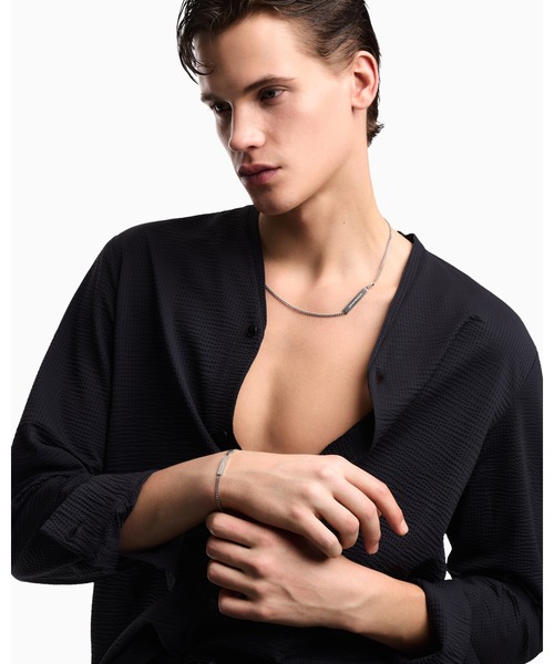 EMPORIO ARMANI(エンポリオアルマーニ)の「【エンポリオ アルマーニ】IDブレスレット ステンレススチール(ブレスレット・メンズ・その他1・FREE)」の3枚目の写真