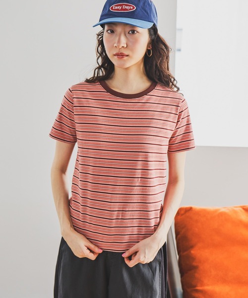 niko and...（ニコアンド）の「COLORマイスターTシャツ（Tシャツ/カットソー・レディース・ブラウン/レッド/アイボリー/ブラック/クリアブルー/ネイビー/オレンジ/オフホワイト・MEDIUM/LARGE）」の8枚目の写真