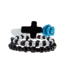 LUVISTRUE（ラヴイズトゥルー）の「EL CROSS ROSE LAYERED RING(BLUE)（リング）」