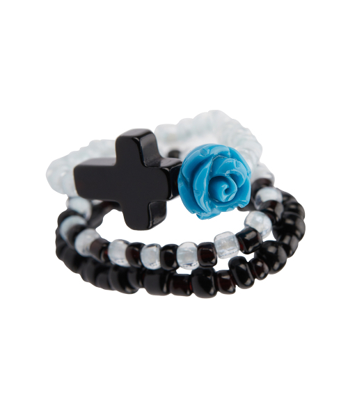 LUVISTRUE（ラヴイズトゥルー）の「EL CROSS ROSE LAYERED RING(BLUE)（リング・レディース・その他・FREE）」の2枚目の写真