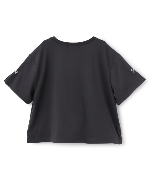 PINK-latte(ピンクラテ)の「裾ドロストりぼんタック半袖Tシャツ(Tシャツ/カットソー・キッズ・サックスブルー/ラベンダー/チャコール/オフホワイト・160cm/150cm/120cm/140cm/130cm)」の5枚目の写真