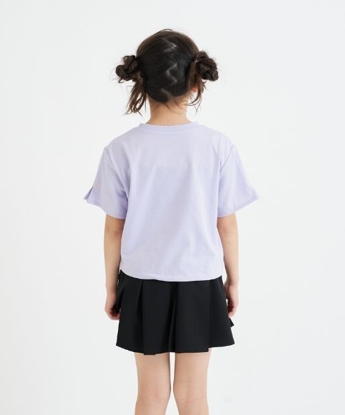 PINK-latte(ピンクラテ)の「裾ドロストりぼんタック半袖Tシャツ(Tシャツ/カットソー・キッズ・サックスブルー/ラベンダー/チャコール/オフホワイト・160cm/150cm/120cm/140cm/130cm)」の20枚目の写真