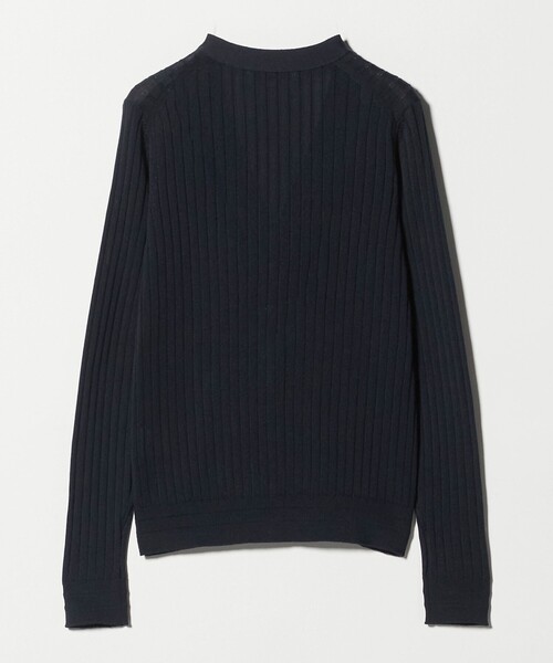 SLOANE（スローン）の「【別注】＜SLOANE＞リブ Vネック カーディガン（カーディガン/ボレロ・レディース・ネイビー/ベージュ・1）」の3枚目の写真