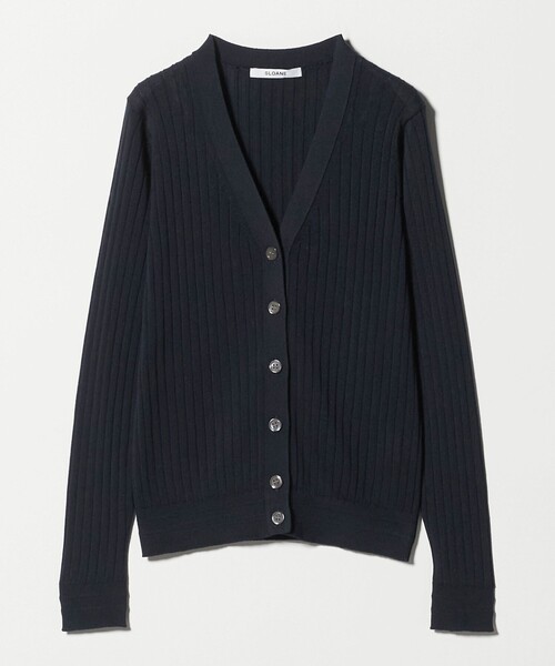 SLOANE(スローン)の「【別注】<SLOANE>リブ Vネック カーディガン(カーディガン/ボレロ・レディース・ネイビー/ベージュ・1)」の13枚目の写真