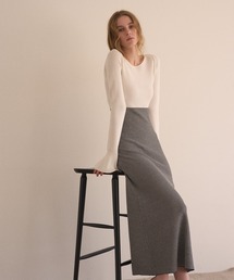 MIELI INVARIANT | Peplum Cuffs Marin Dress(ワンピース)