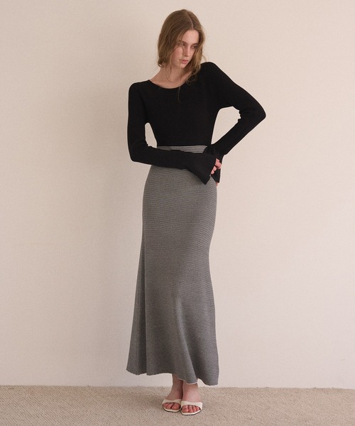 MIELI INVARIANT(ミエリインヴァリアント)の「Peplum Cuffs Marin Dress(ワンピース・レディース・ホワイト系その他/ブラック系その他・FREE)」の21枚目の写真
