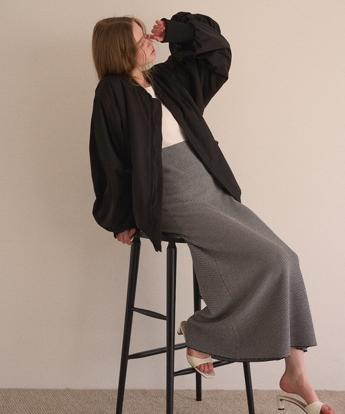 MIELI INVARIANT(ミエリインヴァリアント)の「Peplum Cuffs Marin Dress(ワンピース・レディース・ホワイト系その他/ブラック系その他・FREE)」の14枚目の写真