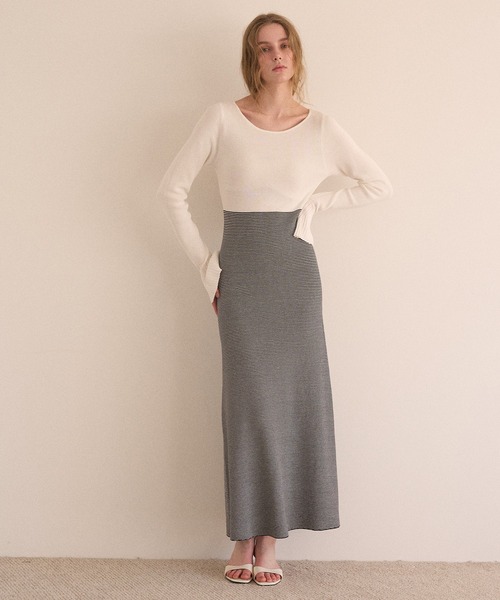 MIELI INVARIANT(ミエリインヴァリアント)の「Peplum Cuffs Marin Dress(ワンピース・レディース・ホワイト系その他/ブラック系その他・FREE)」の20枚目の写真