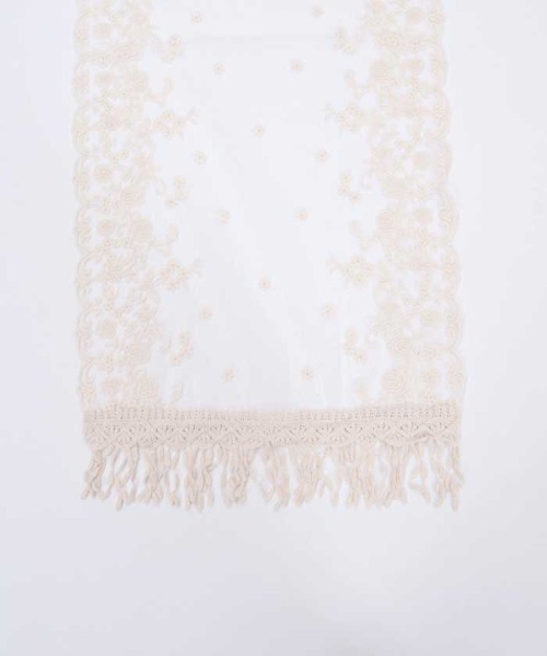 axes femme（アクシーズファム）の「ローズフラワーレースストール（マフラー・レディース・キナリ・FREE）」の5枚目の写真