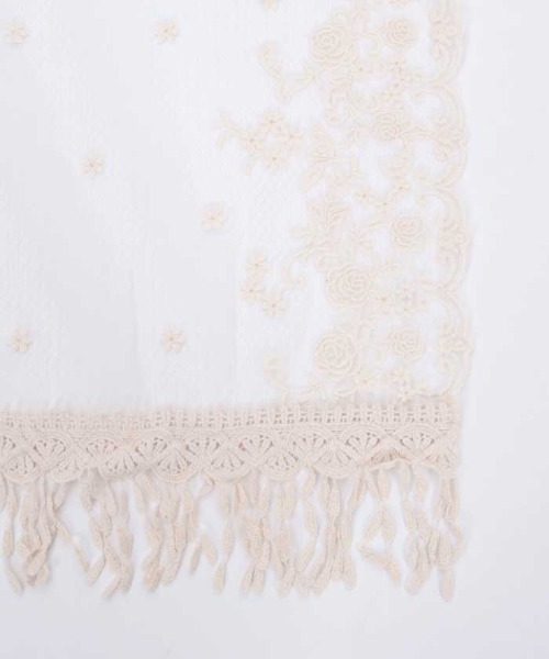 axes femme（アクシーズファム）の「ローズフラワーレースストール（マフラー・レディース・キナリ・FREE）」の6枚目の写真