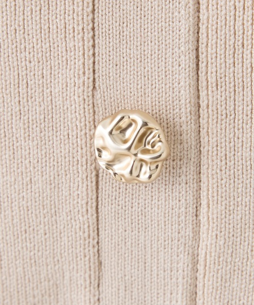 one after another NICE CLAUP（ワンアフターアナザーナイスクラップ）の「ロゴ刺繍バルーンカーディガン（ニット/セーター・レディース・ピンク/グレー/ブラック・FREE）」の10枚目の写真