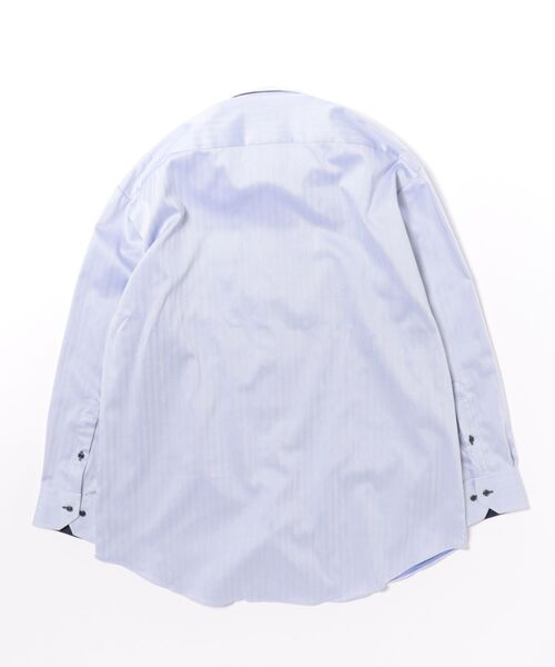 TOKYO SHIRTS(トウキョウシャツ)の「【超形態安定】形態安定ノンアイロン ドゥエボットーニ 長袖ビジネスワイシャツ(大きいサイズ・長いサイズ)(ビジネスシャツ・メンズ・ブルー・首回り41cm-裄丈90cm/首回り45cm-裄丈82cm/首回り45cm-裄丈86cm/首回り45cm-裄丈90cm/首回り39cm-裄丈88cm/首回り42cm-裄丈90cm/首回り43cm-裄丈90cm/首回り47cm-裄丈86cm/首回り47cm-裄丈90cm)」の7枚目の写真
