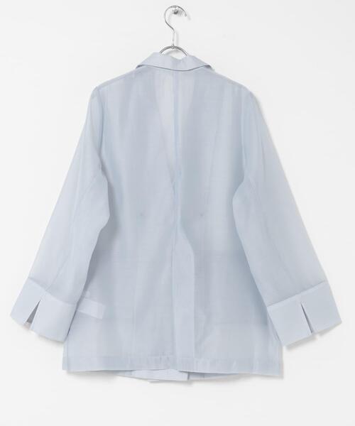 SENSE OF PLACE by URBAN RESEARCH（センスオブプレイスバイアーバンリサーチ）の「シアーテーラードジャケット（その他アウター・レディース・ライトブルー/ベージュ系その他/ブラウン・ONE）」の12枚目の写真