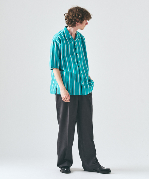 417 EDIFICE（フォーワンセブンエディフィス）の「ノルマンディーリネン S/Sシャツ（シャツ/ブラウス・メンズ・ホワイト/ピンク/ブルー/ブラック/アイボリー/カーキ/ベージュ・SMALL/MEDIUM/LARGE）」の16枚目の写真