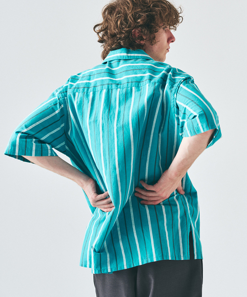 417 EDIFICE（フォーワンセブンエディフィス）の「ノルマンディーリネン S/Sシャツ（シャツ/ブラウス・メンズ・ホワイト/ピンク/ブルー/ブラック/アイボリー/カーキ/ベージュ・SMALL/MEDIUM/LARGE）」の18枚目の写真