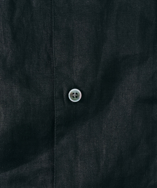 417 EDIFICE（フォーワンセブンエディフィス）の「ノルマンディーリネン S/Sシャツ（シャツ/ブラウス・メンズ・ホワイト/ピンク/ブルー/ブラック/アイボリー/カーキ/ベージュ・SMALL/MEDIUM/LARGE）」の9枚目の写真