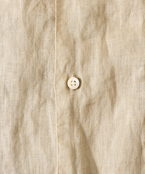 417 EDIFICE（フォーワンセブンエディフィス）の「ノルマンディーリネン S/Sシャツ（シャツ/ブラウス・メンズ・ホワイト/ピンク/ブルー/ブラック/アイボリー/カーキ/ベージュ・SMALL/MEDIUM/LARGE）」の12枚目の写真