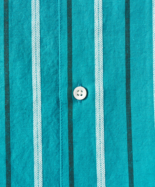 417 EDIFICE（フォーワンセブンエディフィス）の「ノルマンディーリネン S/Sシャツ（シャツ/ブラウス・メンズ・ホワイト/ピンク/ブルー/ブラック/アイボリー/カーキ/ベージュ・SMALL/MEDIUM/LARGE）」の14枚目の写真