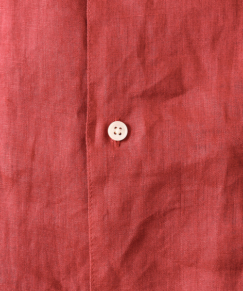 417 EDIFICE（フォーワンセブンエディフィス）の「ノルマンディーリネン S/Sシャツ（シャツ/ブラウス・メンズ・ホワイト/ピンク/ブルー/ブラック/アイボリー/カーキ/ベージュ・SMALL/MEDIUM/LARGE）」の15枚目の写真