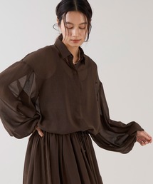 marmors | 【marmors】シアーギャザーブラウス〈セットアップ対応〉(シャツ/ブラウス)
