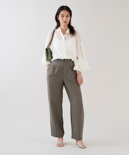 marmors（マルモア）の「【marmors】シアーギャザーブラウス〈セットアップ対応〉（シャツ/ブラウス・レディース・ブラック/ブラウン/ホワイト・36）」の7枚目の写真