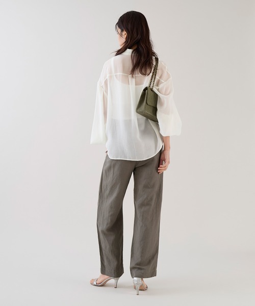 marmors（マルモア）の「【marmors】シアーギャザーブラウス〈セットアップ対応〉（シャツ/ブラウス・レディース・ブラック/ブラウン/ホワイト・36）」の10枚目の写真