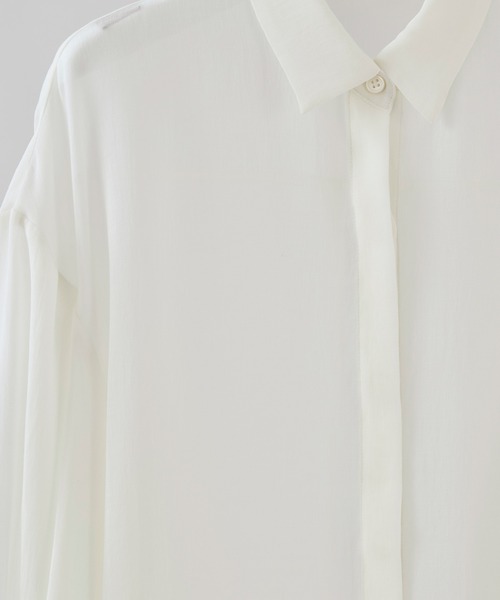 marmors（マルモア）の「【marmors】シアーギャザーブラウス〈セットアップ対応〉（シャツ/ブラウス・レディース・ブラック/ブラウン/ホワイト・36）」の11枚目の写真