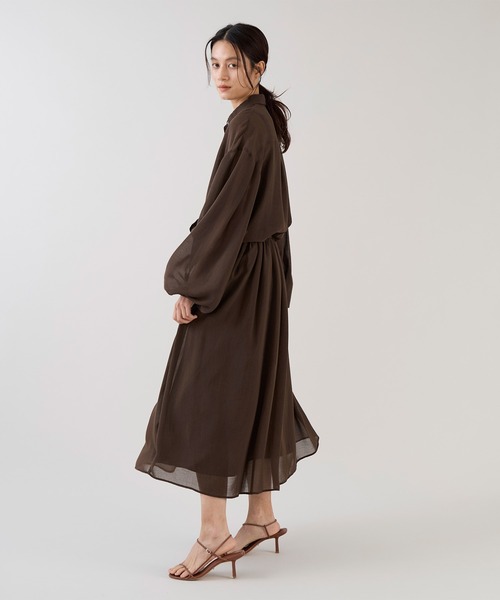 marmors（マルモア）の「【marmors】シアーギャザーブラウス〈セットアップ対応〉（シャツ/ブラウス・レディース・ブラック/ブラウン/ホワイト・36）」の21枚目の写真