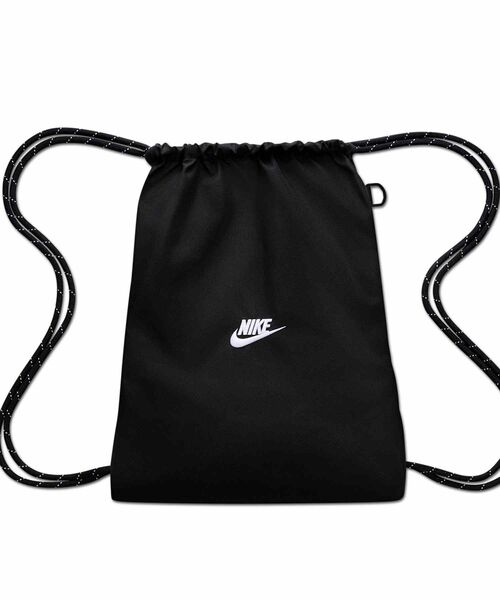 NIKE(ナイキ)の「ナイキ ヘリテージ 2.0 ドローコード バッグ (12L) / Nike Heritage 2.0 Drawstring Bag (12L) IB4356-010 Black(バックパック/リュック・メンズ・ブラック・ONE SIZE)」の1枚目の写真