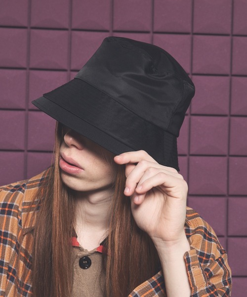 MAISON SPECIAL（メゾンスペシャル）の「《UNISEX》Water Repellent Layering Bucket Hat/撥水レイヤリングバケットハット【MAISON SPECIAL/メゾンスペシャル】（ハット・メンズ・ブラック・FREE）」の6枚目の写真